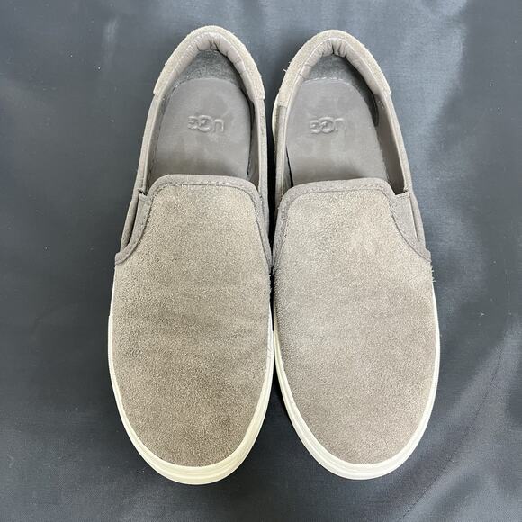 UGG Jass Slip On Suede Sneakers Shoes Woman's Size 7.5 Gray 1106545 Bnfts Chrty - Picture 12 of 13